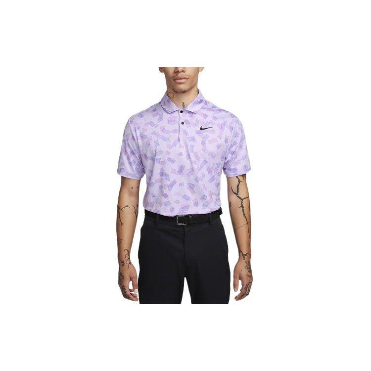 

Nike Tour Logo All Over Print Casual Short Sleeve Polo Shirt Men Polo Shirts Lilac FD5735-512 M