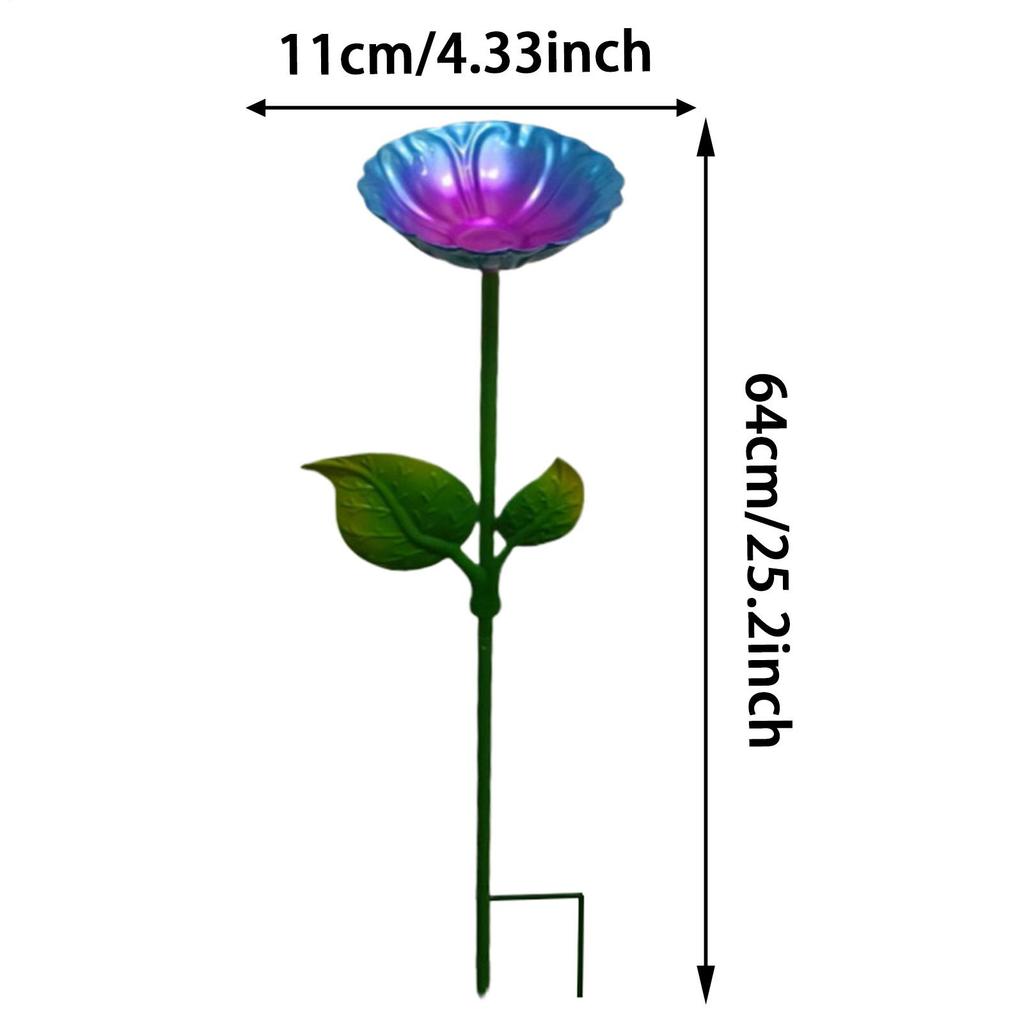 Bee Baths For Garden Colorful Bird Feeder Metal Stakes Standing Bee Feeder For Hummingbird Drinking Yard Balcony Patio Deck