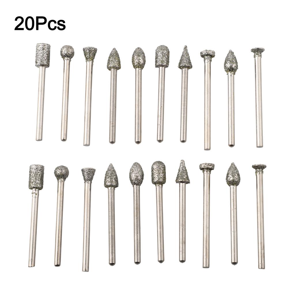 Precision Grinding Bits Emery Carving Tools For Small Projects 46 Silver Precision Grinding For Glass Versatile Application