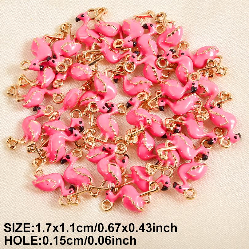 

2pcs Cartoon Pendant Hedgehog Duck Flamingo Enamel Animal Charms For Jewelry Making Supplies Handmade Keychain Bracelet Material