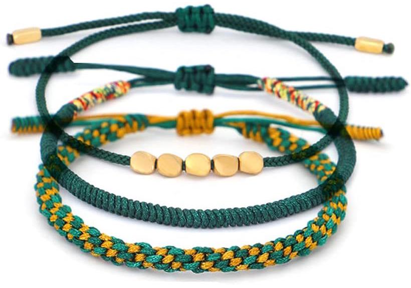 Trendy Handmade Adjustable Rope Bracelet with Irregular Copper and Artistic Beads for Men and Women