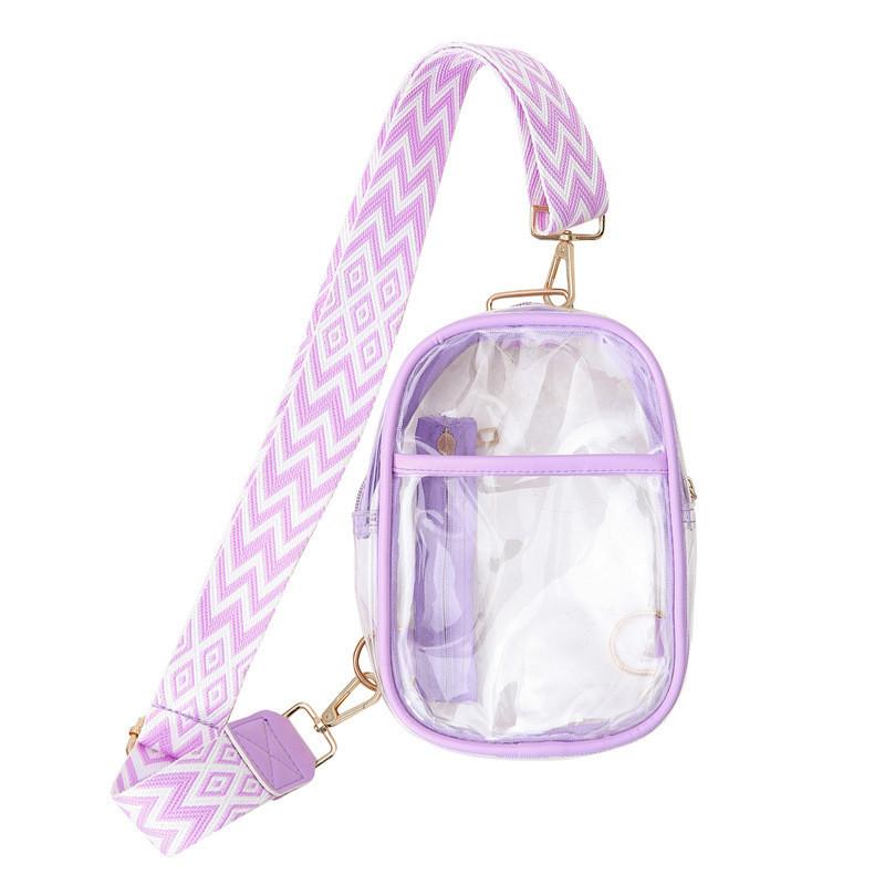 Pánská crossbody taška z PVC s voděodolným designem a mřížkovaným vzorem pro každodenní použití