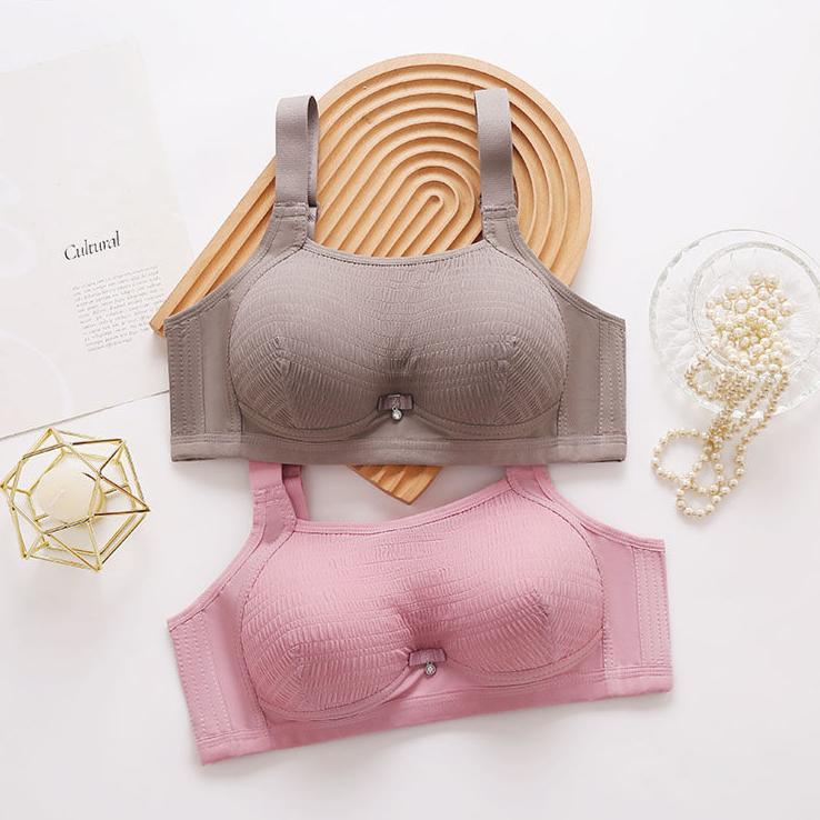 Large Size Thin Anti Sagging Anti Slip Breast Anti Glare Strapless Bra No Steel Ring Comfortable Gathering Women's Bra