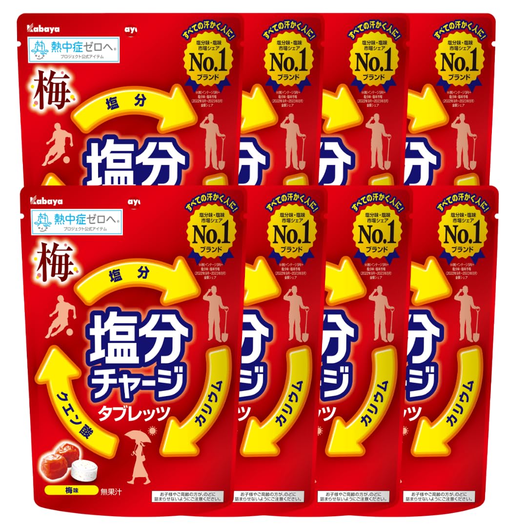 

Kabaya Salt Charge Plum 81g Tablets, Flavor, (8 bags)