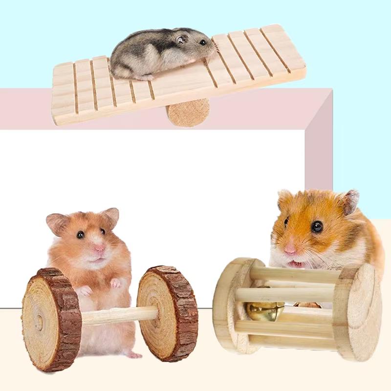 High Quality Eco-Friendly Durable Chew Toys Set for Parrots Hamsters Rabbits-Natural Materials Teeth Cleaning Boredom Buster
