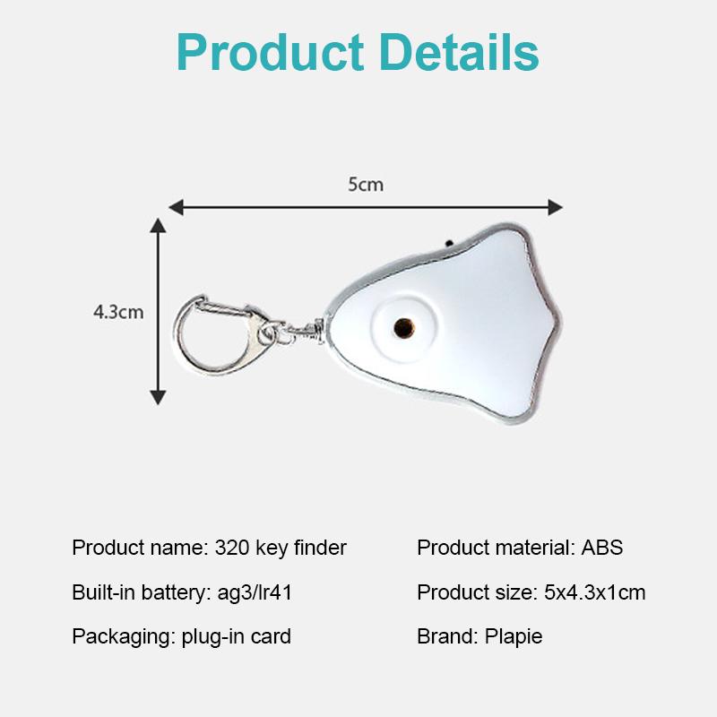 Whistle Key Finder Anti-lost Alarm Locator Wireless Mini Anti-lost Keychain Finder Flashing Beep Bell Shape For Holiday Gifts