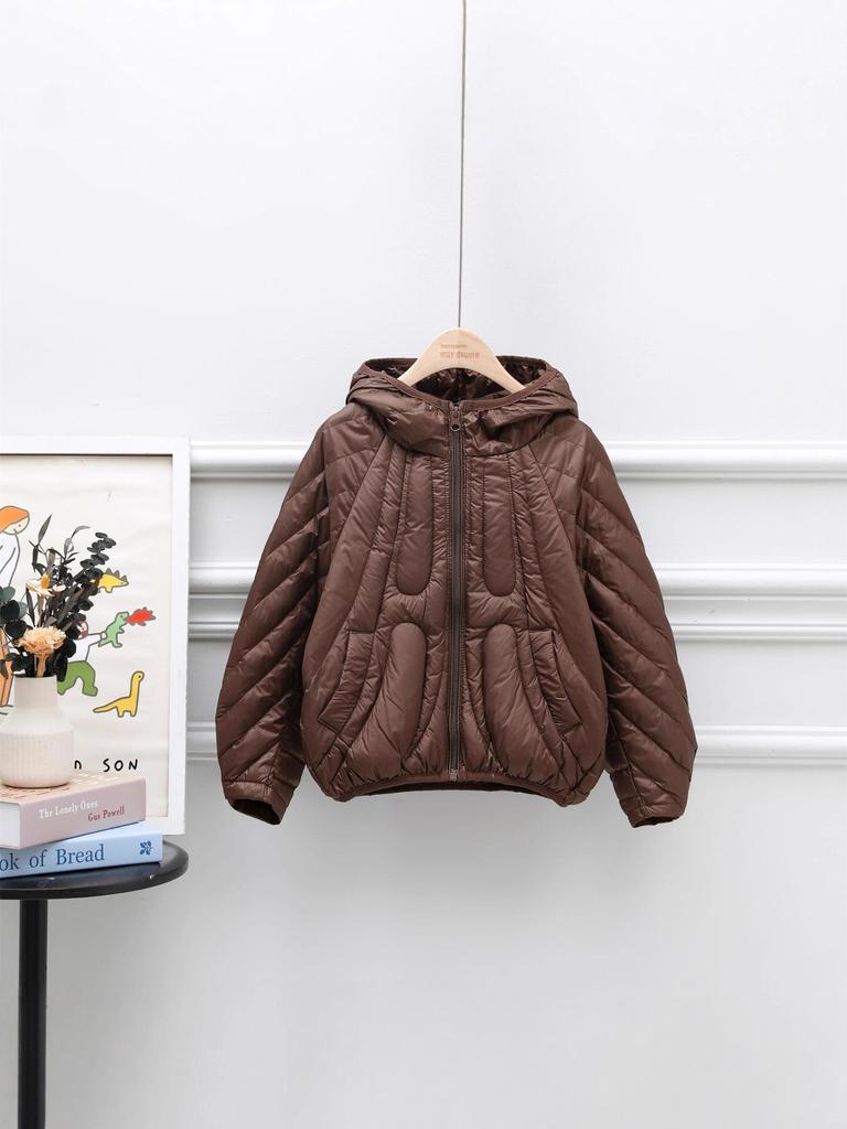 New 2025 Girls' Fashion Winter Coat - Hooded, Thick, 90% White Duck Down Jacket