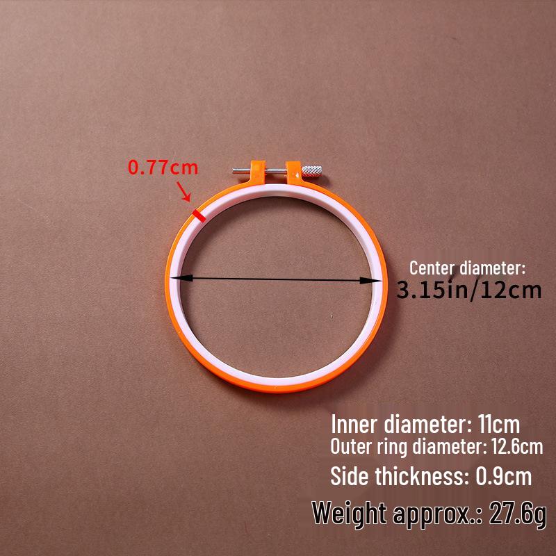 Adjustable Colorful Plastic Embroidery Hoop - Imitation Bamboo Style for DIY Cross-Stitch Projects