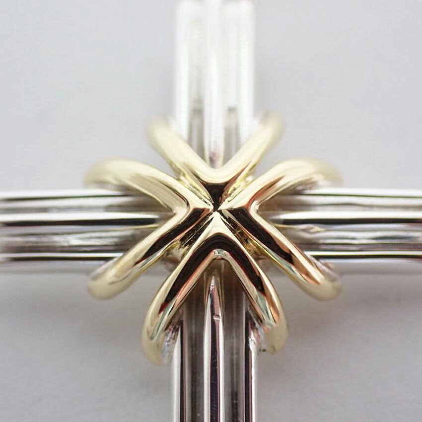 [Used] TIFFANY/Tiffany 925/750 Cross Pendant/necklace/g467-32