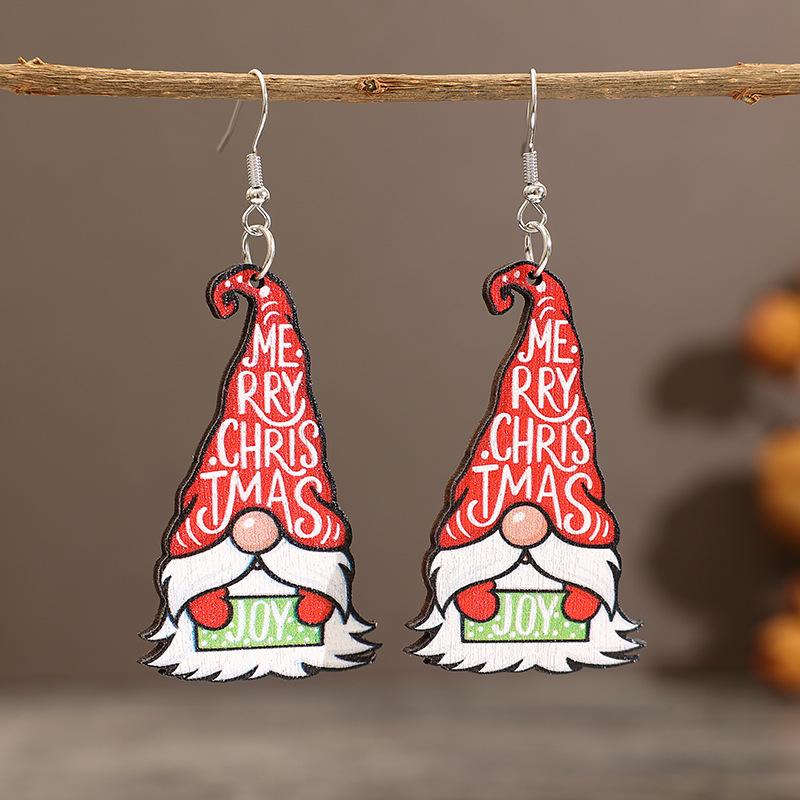 Santa Claus Cartoon Christmas Earrings
