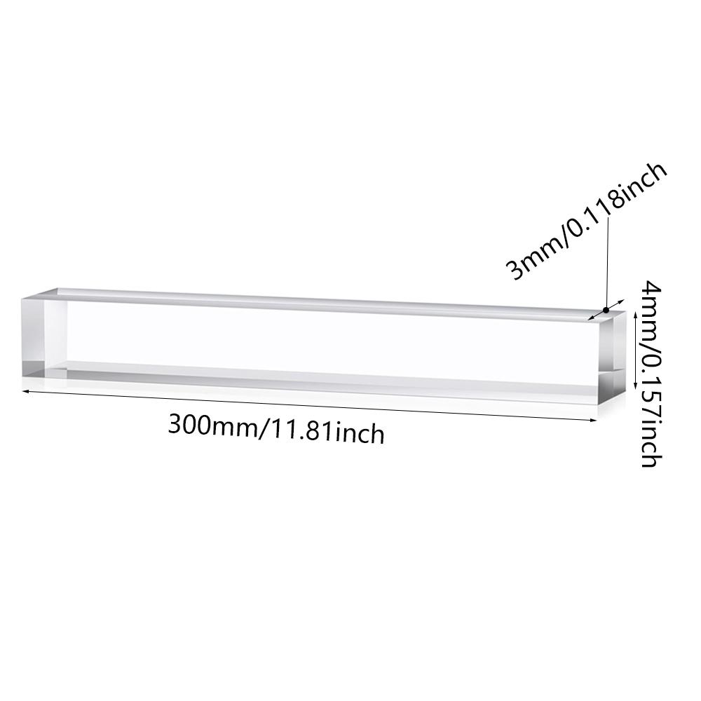 1pcs Transparents Square Acrylic Stick Bar, Clear for DIY Craft, Display Stand, Polished Edges, Multiple Sizes