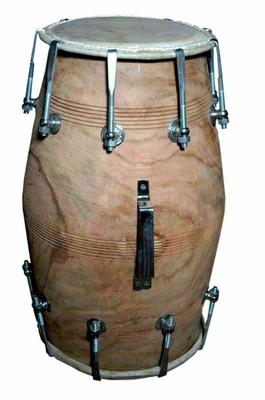 Musical Handmade Rope Indian Dholak Traditional Musical Instrument with Protective Cover – Authentic Folk Percussion Sound