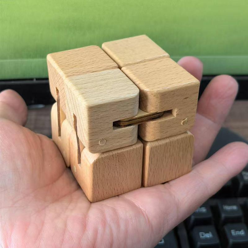 Spielzeug Spielzeug Holz Unendlichkeitswürfel Hand für Autismus Angst Stressabbau Coole Sachen Gadgets Erwachsene Juguetes Antiestres Angst Kinder