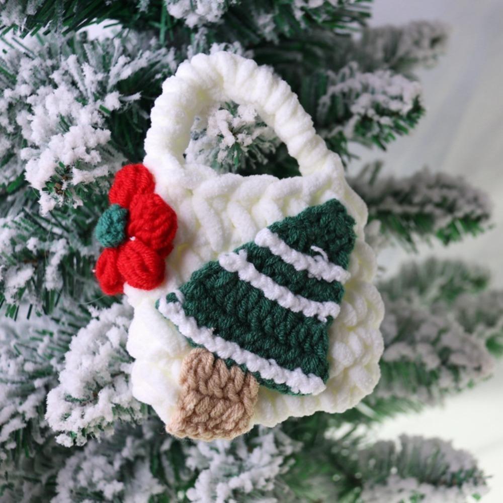 

Exquisite Trend Christmas Plush Wallet Portable Protective Case Earphone Storage Bag Earbuds Pouch Box Xmas Ornament