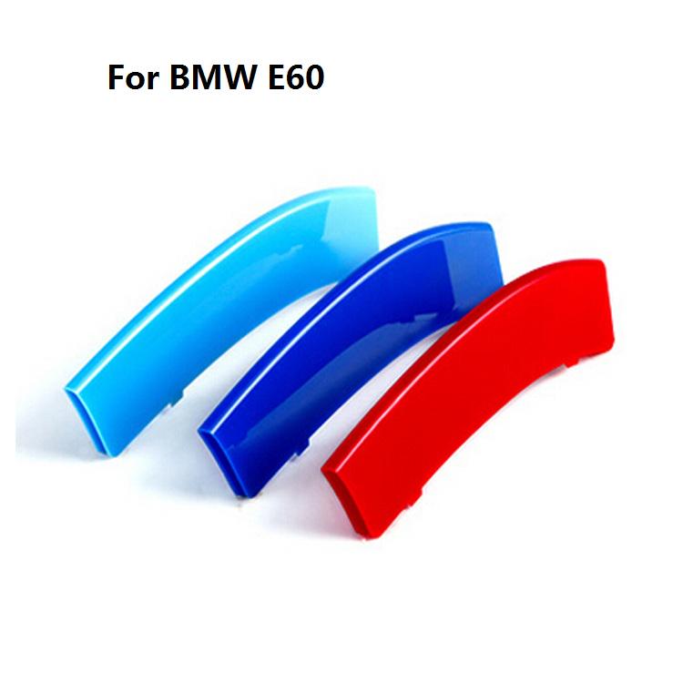 3D Styling Car Front Grille Trim Sport Strips Cover Stickers for 2004-2010 BMW 5 Series