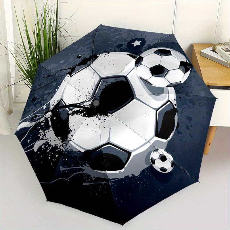 

Foldable Umbrella Featuring a Football Design, Equipped with 8 Iron Ribs And a Plastic Handle, Offering And Wind Resistance, P