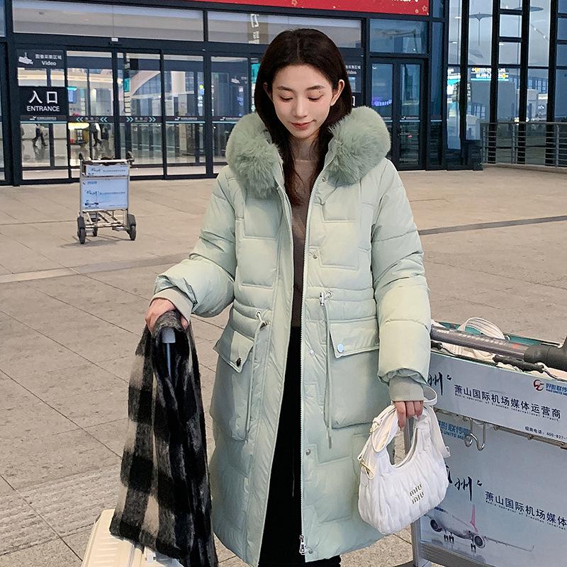 Cotton jacket padded jacket women's winter jacket 2025 new Korean version of down padded jacket mid-length loose and thickened to slim down the waist