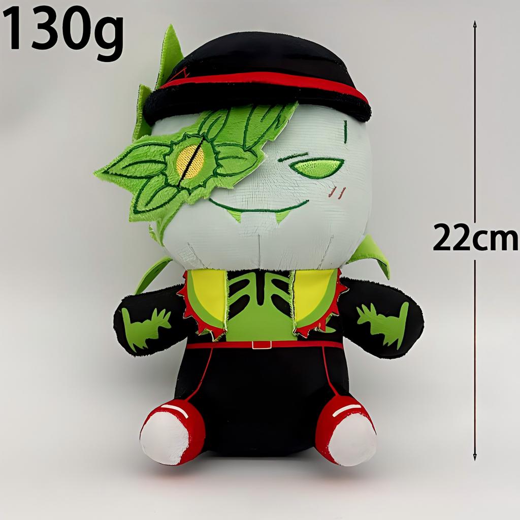 28Cm Block Tales Griefer Plush Doll From Rpg Game Stuffed Animal Toy With Red Eyes Green Jacket And Pants