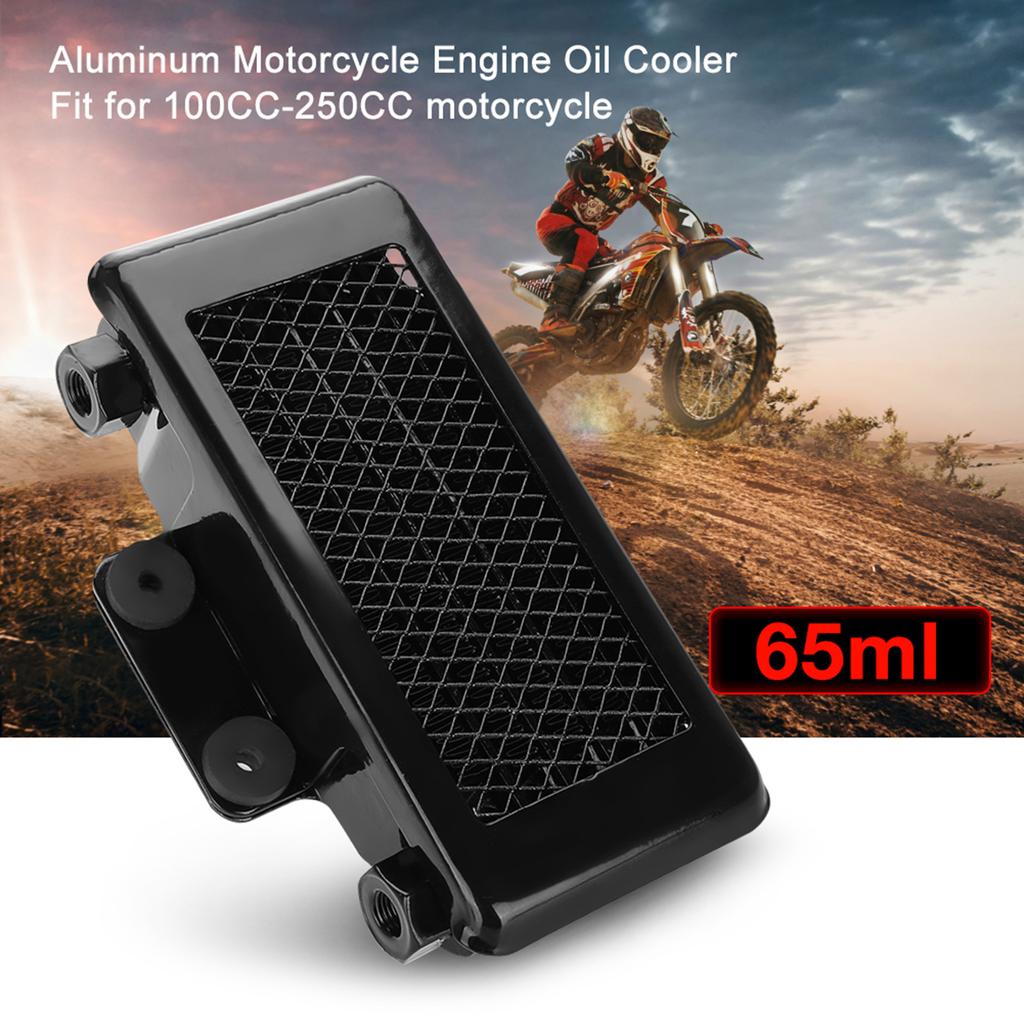 Aluminum 65ml Engine Oil Cooler Cooling   for 100 -250  Motorcycle Dirt Bike ATV Black