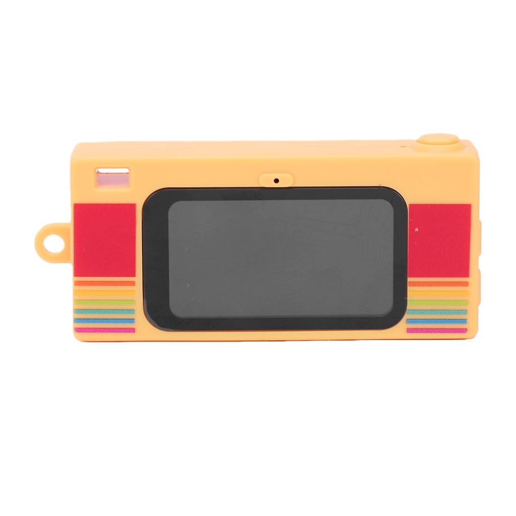 2K Keychain Camera for Teens Teens HD Type C Retro Keychain Camera with Flash 1.47 Inch Screen for Outdoor Travel Yellow