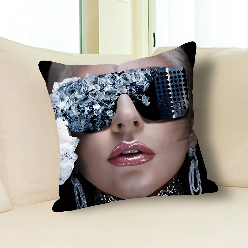 Sängerin L-Lady Gaga Mayhem Anime Berühmtheit Merchandise All-Match Bedruckter Kissenbezug Sofa Auto Büro Raum Dekoration Schutz