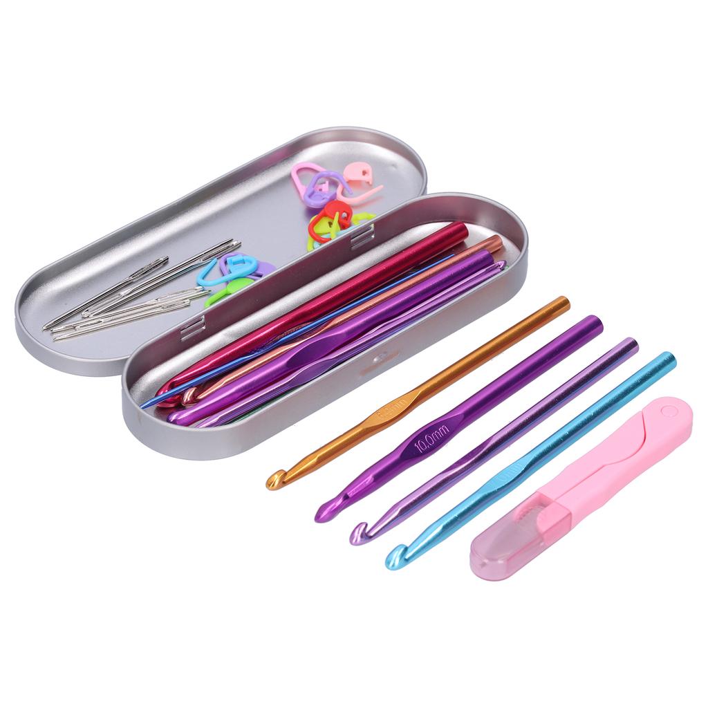 Crochet Hook Set Alumina Crochet Needle Colorful Sweat  Knitting Tools Household Supplies