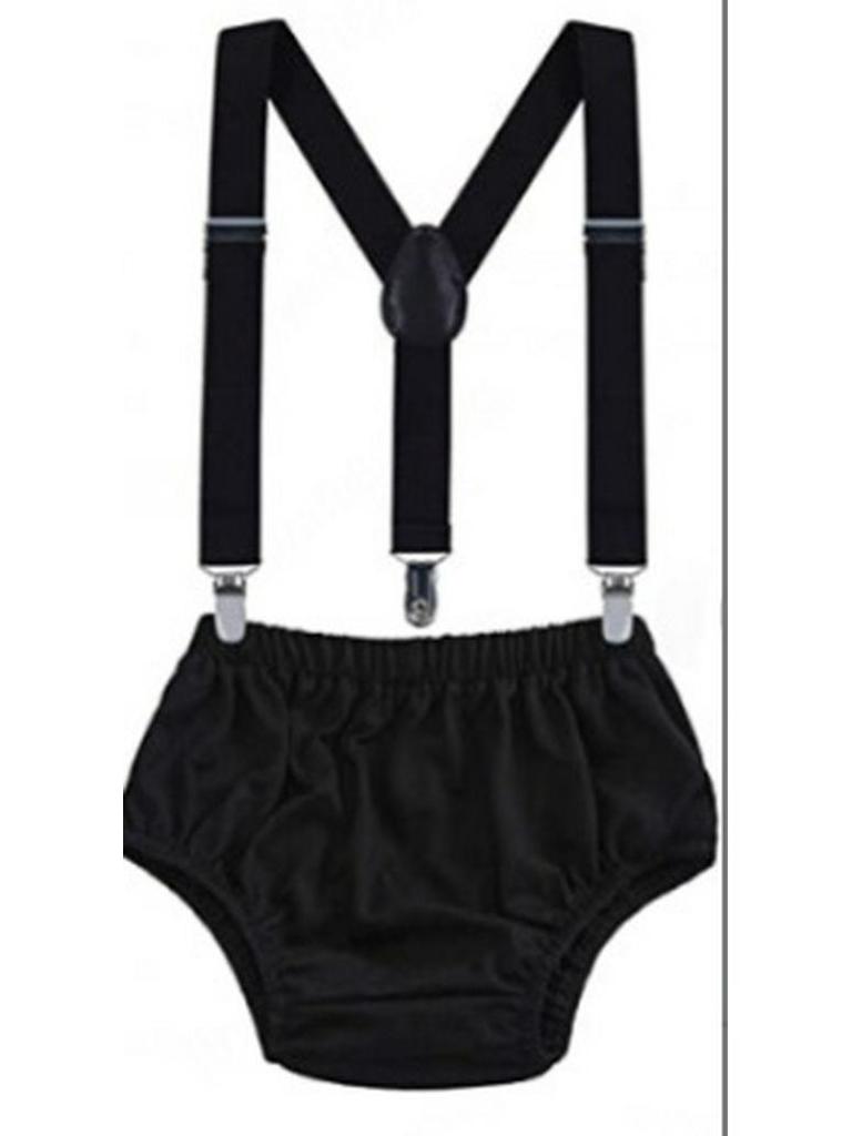 Starry Sky Print Baby Shorts & Suspenders Set