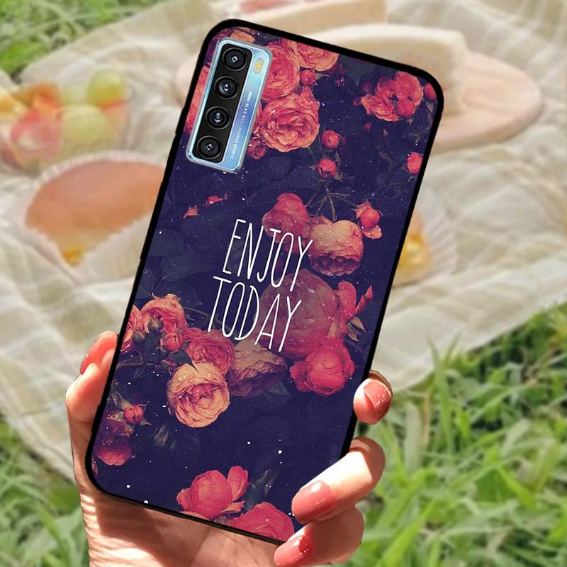 For TCL 20 5G Case Cover For TCL 20L Plus Silicone Soft Marble Black Bumper Funda Coque for TCL 20S 20LPlus TCL20 Protective