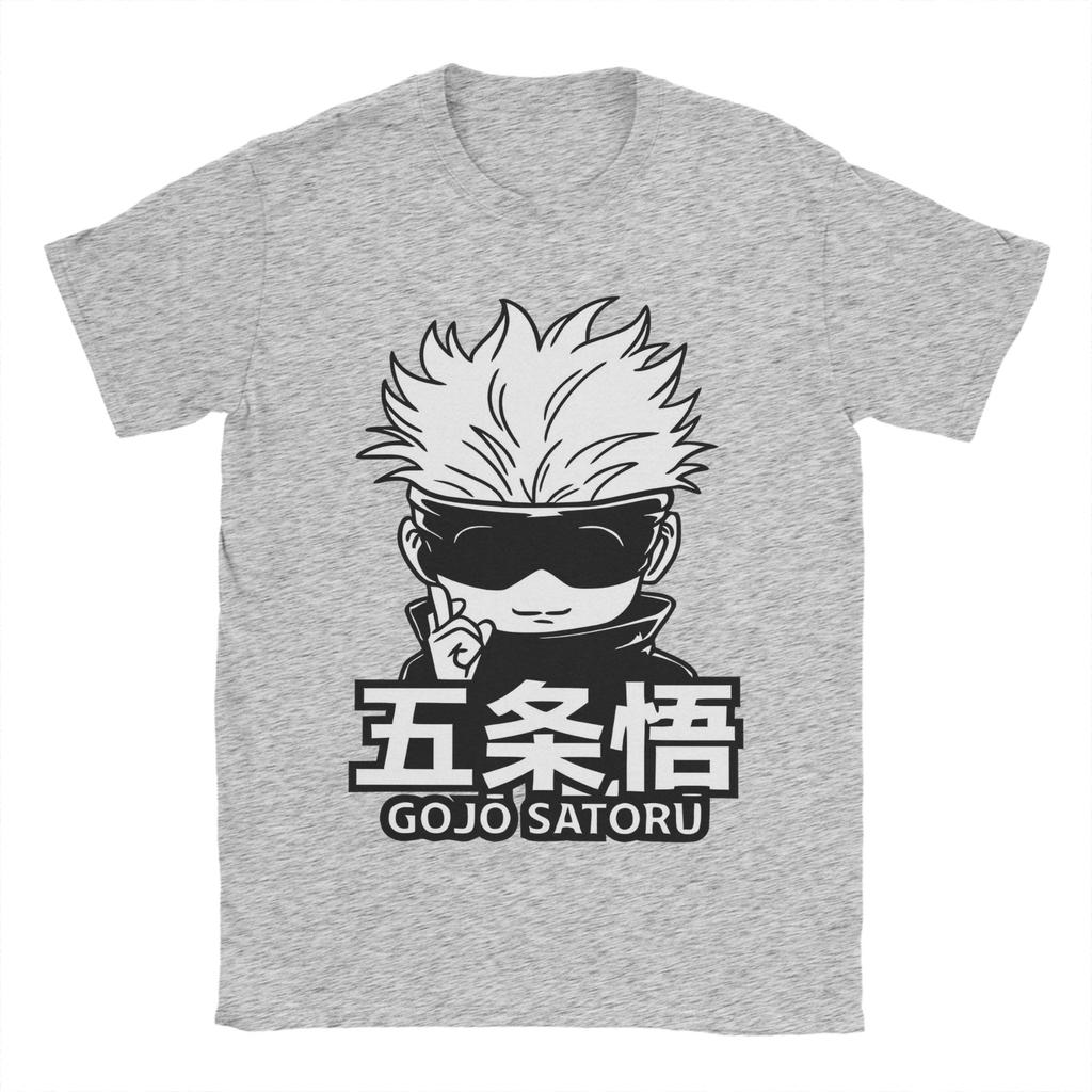 JJujutsu KKaisen Gojo Satoru T Shirts for Men Cotton Vintage TShirt Round Collar Tees Short Sleeve Clothing Gift Idea