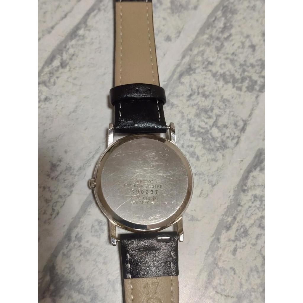 Used Operational New Battery Replaced SEIKO QUARTZ Seiko Quartz Chariot Men's Watch Watch Strap New Vintage