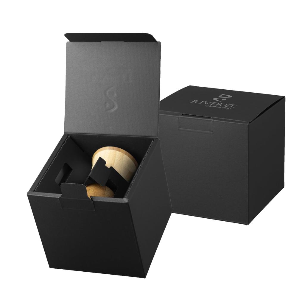 RIVERET SUZU Ochoco 60ml Pair Set Bamboo Dishwasher Safe White/Brown RV-119WB