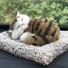 Simulierte Katzen Plüschtiere für Kinder Kuscheltiere Schlafende Katze mit Berührungs-Wein-Geräusch Kinderzimmer Dekoration Geburtstagsgeschenk