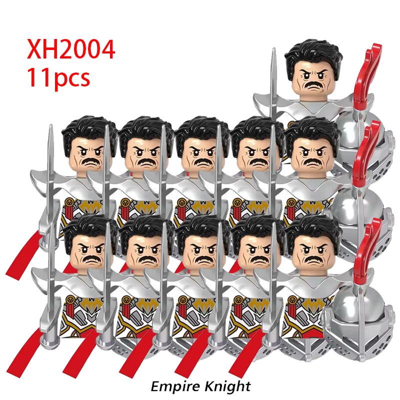 11 st Medeltida Antika Tungt Beväpnade Tempelriddare Korsfarare Militära Soldater Vapen Modell Byggklossar Leksaker för Barn