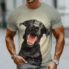 Creative Cartoon Fun Animal Dog Chick Cow 3D Printed T-shirt Men's Fashion Short Sleeved Top Summer Casual O-neck Clothing