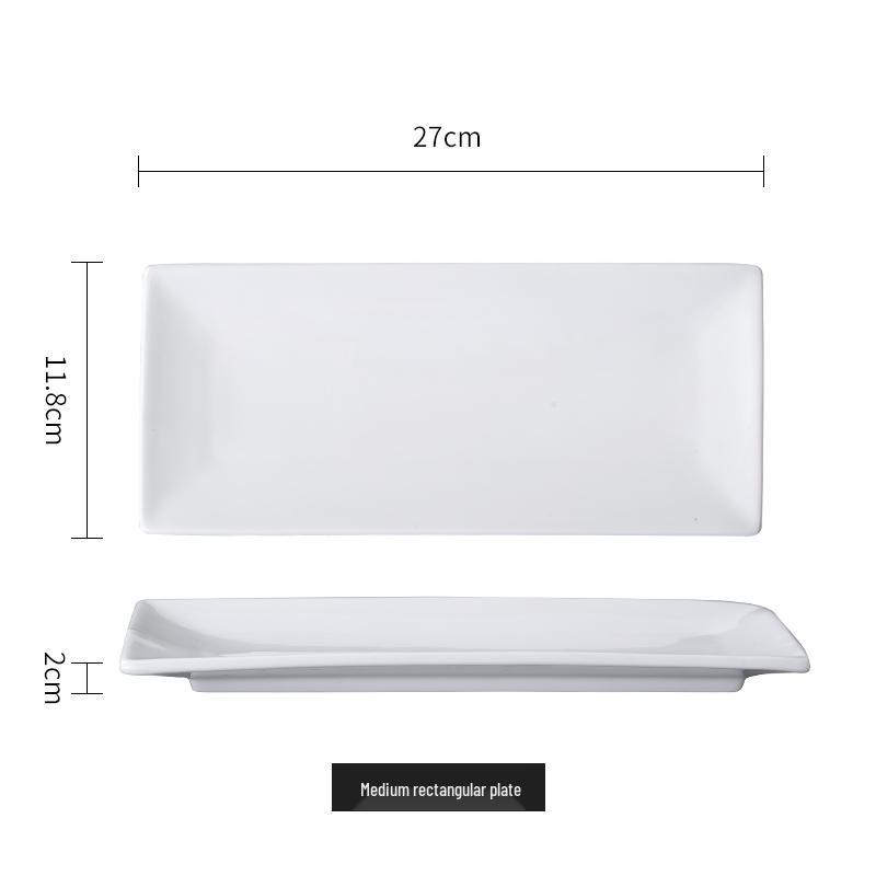 Japanese Ceramic Rectangular Sushi and Snack Plate