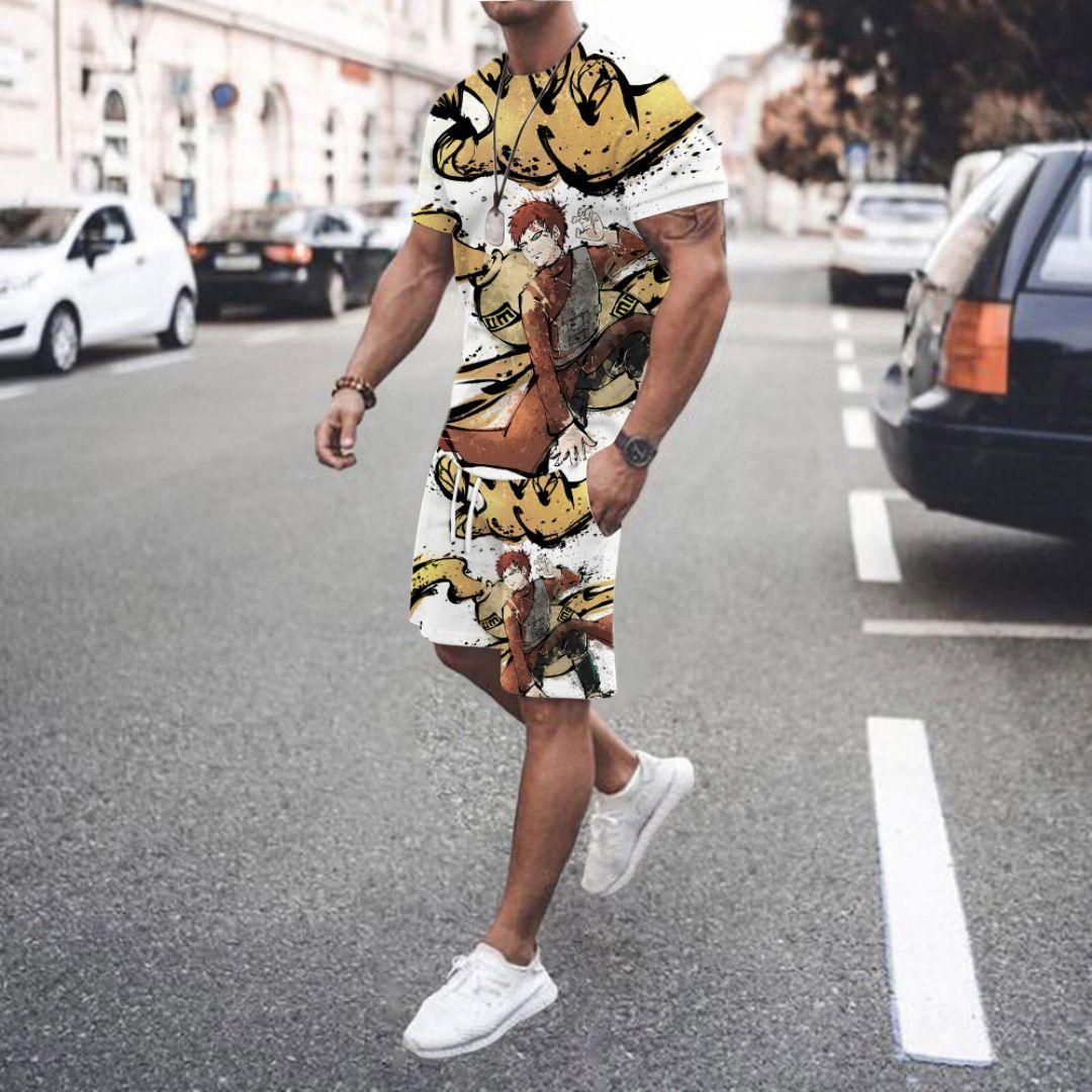 

Летний новый брендовый мужской костюм модный футбольный спортивный костюм мужской короткий рукав футболка + спортивные шорты комплект мужской повседневный мужской 6XL