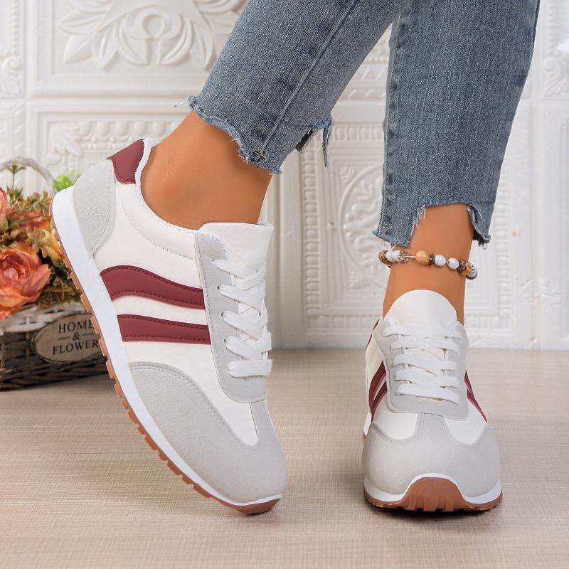 Women's Autumn Breathable Lightweight Casual Running Shoes, Fashionable Versatile Travel Sports Footwear, Available In Large Sizes.