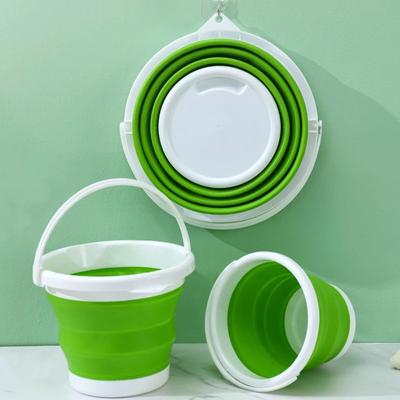 3L Portable Folding Bucket Multifunctional Thickened Silicone Bucket for Car Washing and Fishing Camping Folding Bucket
