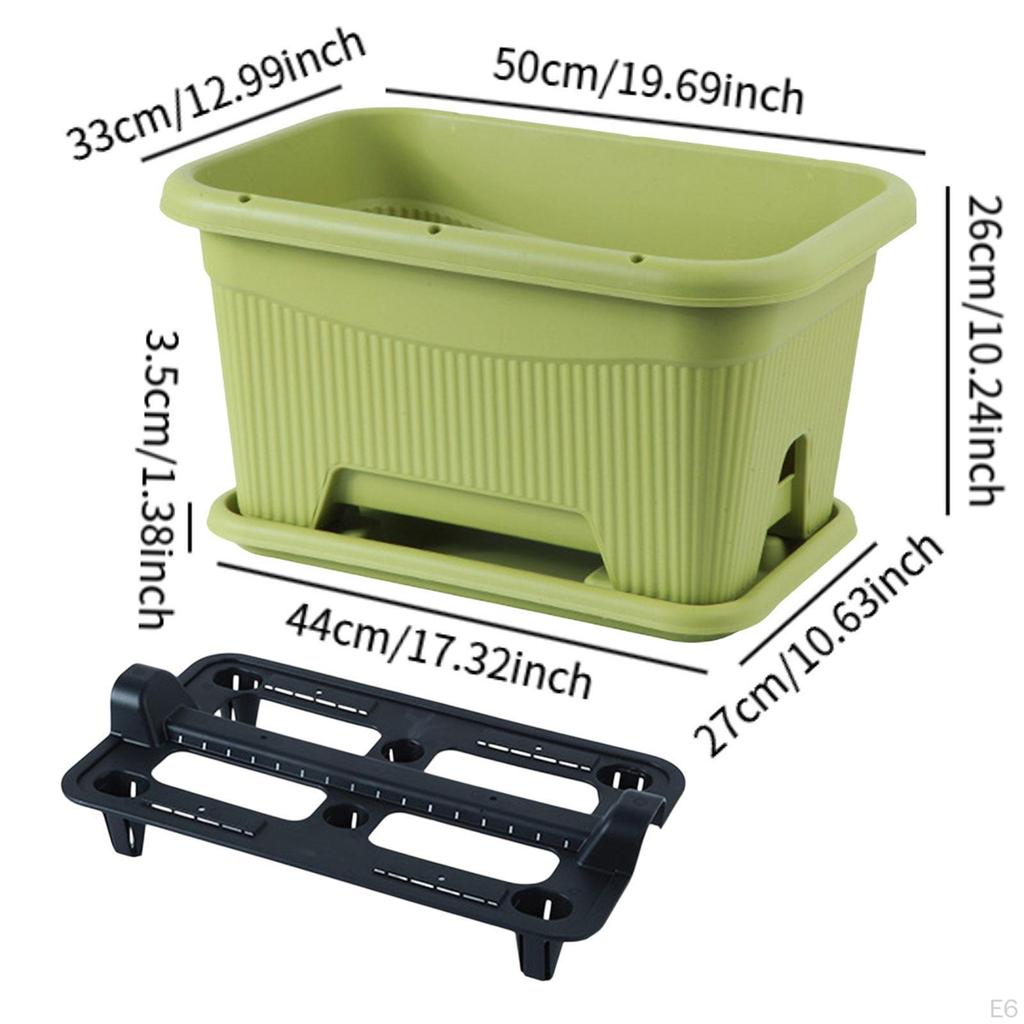 Donica Flower Box o Dużej Pojemności, Pojemnik do Uprawy Warzyw na Werandę, do Gospodarstwa Domowego