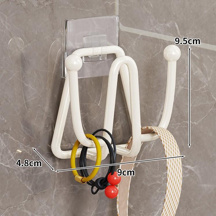 

Бесследный органайзер для повязок на голову Многофункциональный крючок для тапочек Стойка для хранения резинок для волос Ванная белый