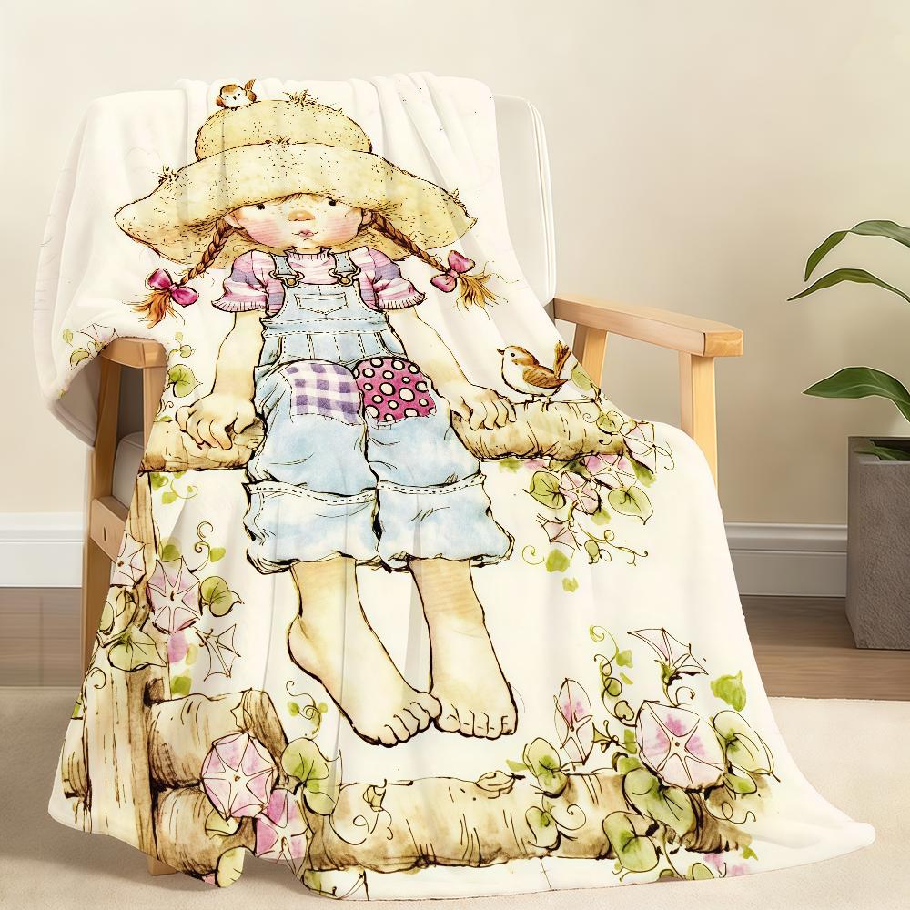 Cartoon S Sar Ah K Kay Blanket For Soft Throw Blanket for Picnic Bed Sofa Home Bedroom Cozy Warm Comfortable