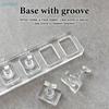Non-Magnetic Nail Art Gem Holders - Clear Acrylic Stands for Cat Eye Rhinestones & Nail Decor