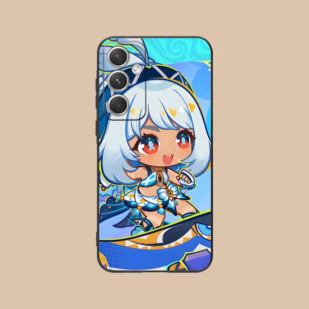 Game GI Mualani Matte TPU Mobile Phone Case for Samsung Galaxy S26 S25 S24 S23 S22 S21 S20 Note20 Plus FE Ultra Colorful Cover