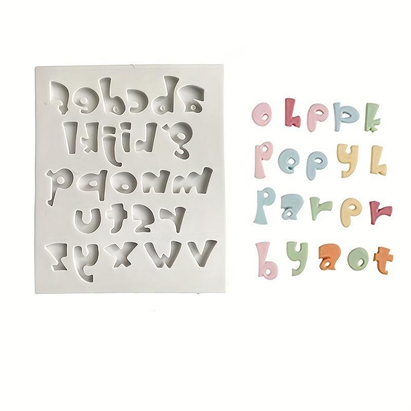 1pcSmall Write English Alphabet Number Fondant Silicone Mold Lowercase Letters Sugarcraft Cupcake Baking Mold CakeDecoratingTool