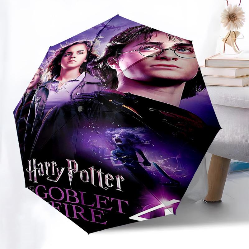 

1pc Harry Potter Automatic Folding Umbrella, Portable 3-Fold Design with 8-Bone Iron Frame, Outdoor for Fans, Travelers, Daily Use, Gift Idea.H081