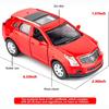 1:43 skala Cadillac SRX Diecast Alloy Model samochodzik, funkcja wycofania pojazd dla dzieci dorośli kolekcja prezentów