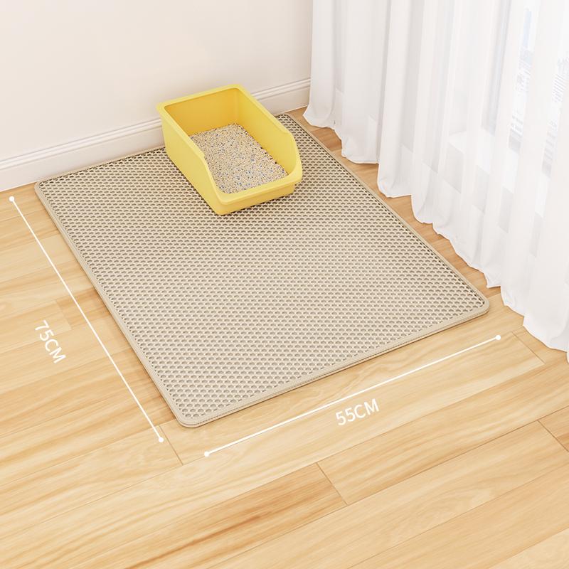Cat Litter Mat: Anti-Tracking, Anti-Splash, Double Layer, Leak-Control Mat for Cats