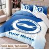 Brighton & Hove Albion Football Printed Bedding Set Custom Name Text 1 Duvet Cover 2 Pillowcases For Bedroom