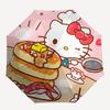 1pc Hello Kitty Pancake Breakfast Set with Automatic Opening Umbrella - Portable Folding Design, 8-Bone Iron Frame Outdoor Umbrella, Perfect Gift for