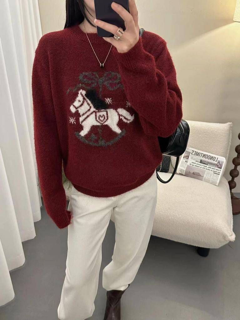 Women Autumn Winter Loose Knitted Sweater Soft Warm Long Sleeve Solid Color Casual Oversized Pullover Daily Streetwear Tops